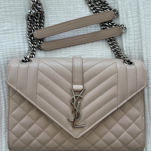 Saint Laurent YSL pink blush leather handbag, medium - Picture 1 of 10